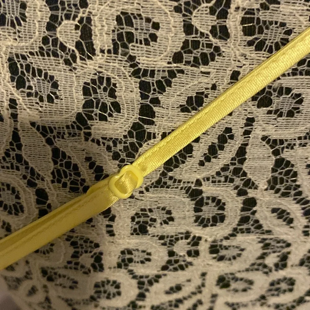 Neon nighty with pink lace and bow M - Picture 5 of 6